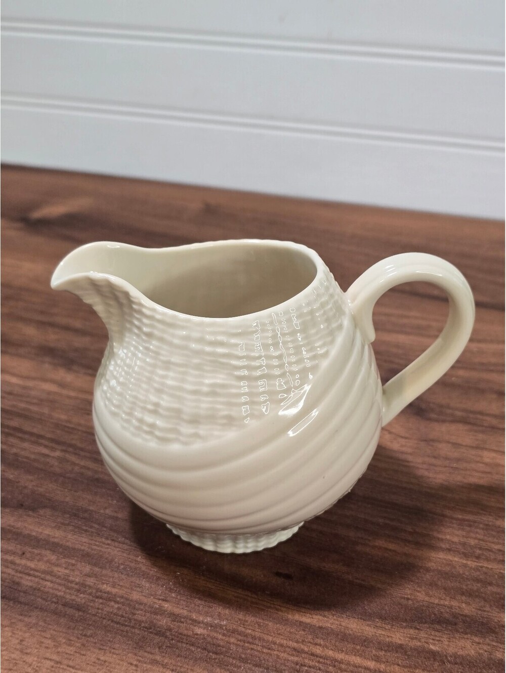 Vintage Portmeirion Seascapes Pearl White  Creamer Pitcher Shell Ribbed
